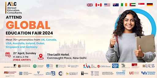 Delhi's Biggest Global Education Fair by AEC Overseas (FREE ENTRY) primary image