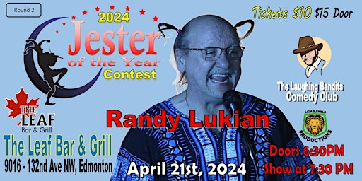 Primaire afbeelding van Jester of the Year Contest at The Leaf Bar & Grill Staring Randy Lukian