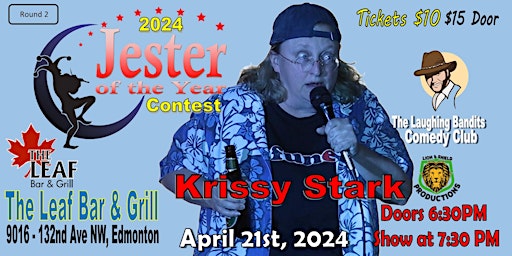 Imagen principal de Jester of the Year Contest at The Leaf Bar & Grill Staring Krissy Stark