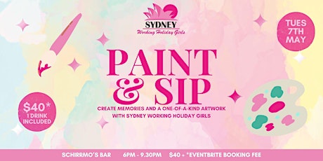 Paint & Sip with Sydney Working Holiday Girls primary image