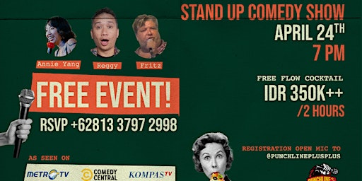 Primaire afbeelding van FREE Stand-Up Comedy Show at Milano Italian Restaurant Canggu Bali