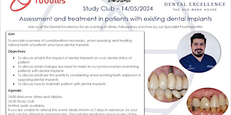 Assessment and treatment in patients with existing dental Implants