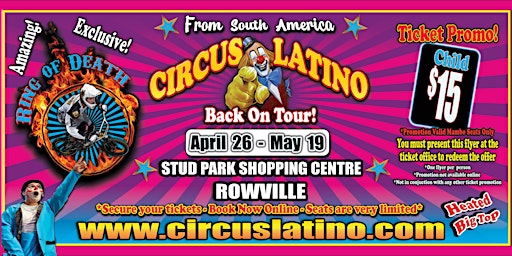 Imagem principal do evento Circus Latino in Rowville!
