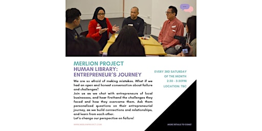 Imagen principal de Merlion Project: Human Library (Entrepreneur's Journey) - 16 May