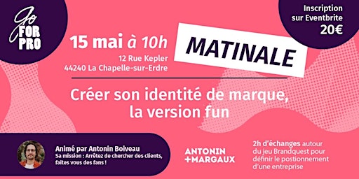 Imagem principal do evento Matinale - Créer son identité de marque, la version fun