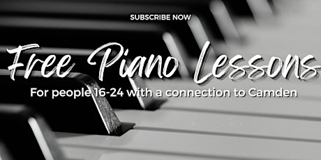 FREE Piano Lessons for people 16-24 with a connection to Camden