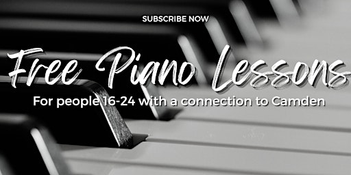 Primaire afbeelding van FREE Piano Lessons for people 16-24 with a connection to Camden