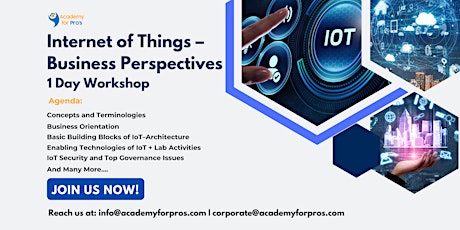 Internet of Things - Business Perspectives Los Angeles, NV on May 2nd, 2024