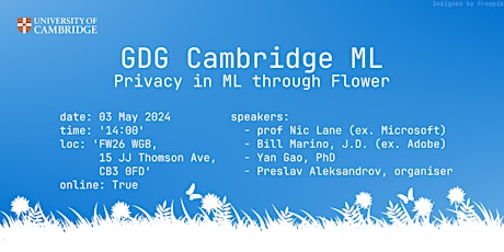 Google Dev Group Taster Session: Privacy in ML through Flower