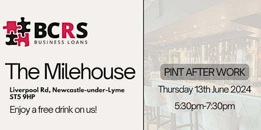 Imagem principal do evento Pint After Work at The Milehouse : Newcastle-under-Lyme