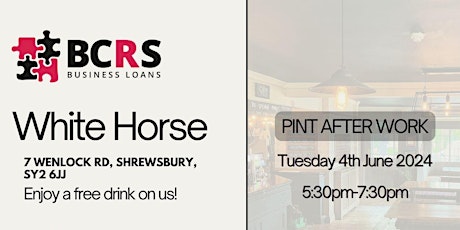 Pint After Work at the White Horse Pub: Shrewsbury