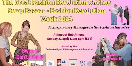 Imagem principal do evento Transparency Manager: The Great Fashion Revolution Clothes Swap Bazaar