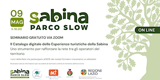 Imagem principal do evento Il Catalogo digitale delle Esperienze turistiche della Sabina