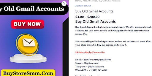 Hauptbild für Buy Old Gmail Accounts - # buystoresmm