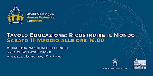 Immagine principale di TAVOLO EDUCAZIONE: RICOSTRUIRE IL MONDO 