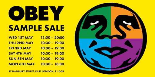 Immagine principale di OBEY CLOTHING SAMPLE SALE 