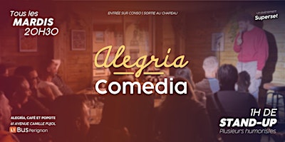 Imagem principal do evento Alegria Comedia - Spectacle de Stand-up