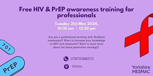 Imagem principal do evento Free HIV & PrEP Awareness Training for Professionals