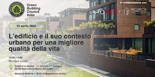 L'edificio e il suo contesto urbano per una migliore qualità della vita primary image