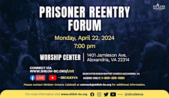 Imagem principal do evento Prisoner Reentry Forum