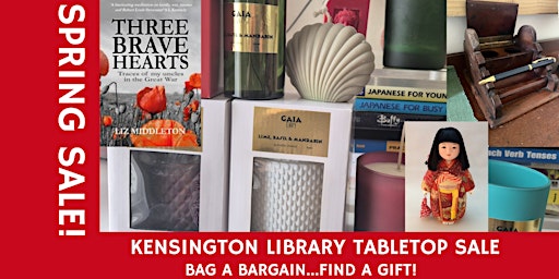 Image principale de Spring Table Top Sale in Kensington Central Library!