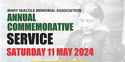 Mary Seacole Annual Commemorative Service  on 11th  May 2024 primary image