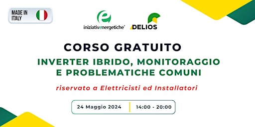 Image principale de Corso GRATUITO Delios Made in Italy Fotovoltaico