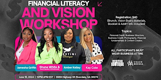 Hauptbild für Financial Literacy and Vision Workshop