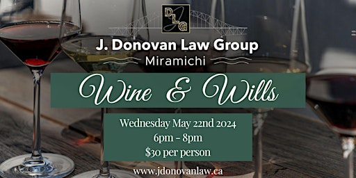 Imagem principal do evento Wine & Wills - Miramichi