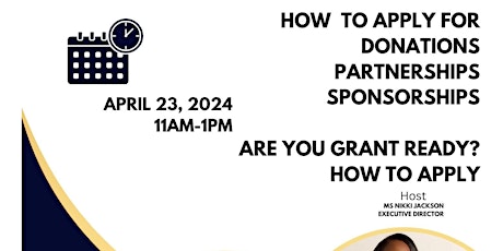 Lunch & Learn Nonprofit Business 101 How to apply for grants donations primary image