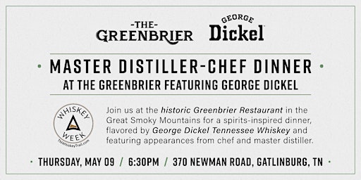 Imagem principal do evento Greenbrier x George Dickel Paired Dinner