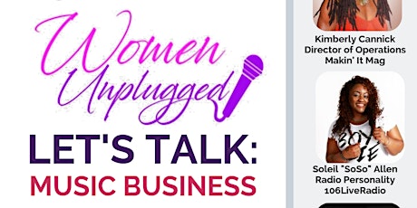 Imagem principal do evento Women Unplugged: Let's Talk Music Business