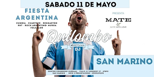GIN MATE  Presenta "QUILOMBO" Fiesta Argentina