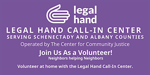 Imagen principal de The Legal Hand Call-In Center Volunteer Information Session