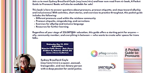 Imagem principal do evento PFLAG and Spectrum Author Event with Sydney Brouillard-Coyle