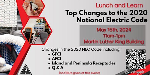 Image principale de Top Changes to the 2020 National Electric Code Lunch & Learn