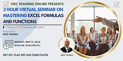 3-Hour Virtual Seminar on Mastering Excel Formulas and Functions primary image