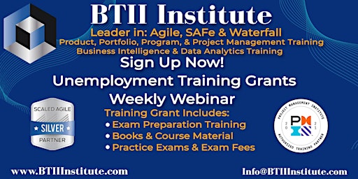 Unemployed? Obtain a Training Grant for High-Demand Business Certifications primary image