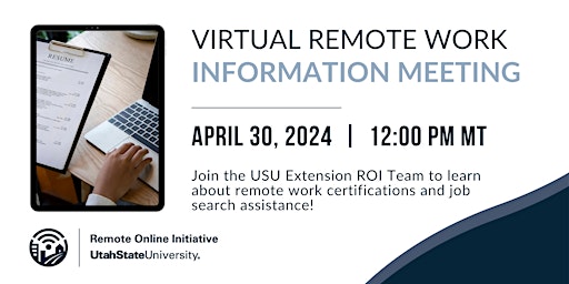 Imagem principal do evento Virtual Remote Work Information Meeting