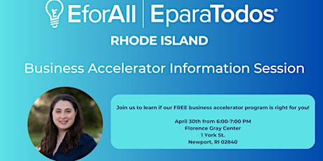 EforAll Rhode Island Free Business Accelerator Info Session- Newport