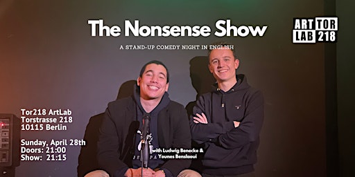 Primaire afbeelding van Stand-Up Comedy - Sunday- The Nonsense Show