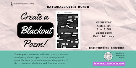 National Poetry Month: Make a Blackout Poem!