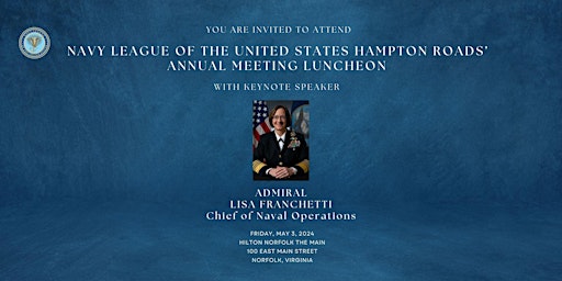 Imagem principal do evento Navy League Annual Meeting