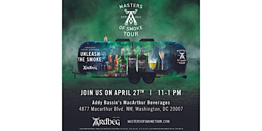 Immagine principale di Ardbeg Masters of Smoke Tour Comes to Washington, DC 