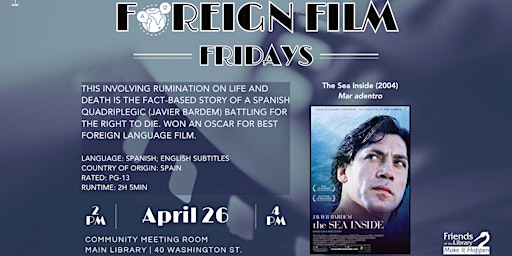 Imagem principal do evento Foreign Film Friday: The Sea Inside