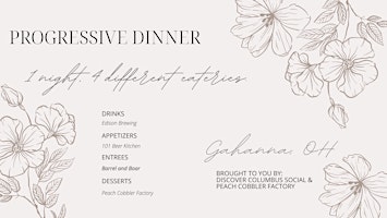 Gahanna Progressive Dinner - 1 Night, 4 different Eateries! primary image