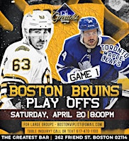 Imagem principal do evento Game 1 Watch Party : Bruins vs. Leafs