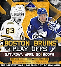 Game 1 Watch Party : Bruins vs. Leafs
