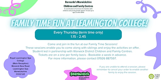 Family Time - Leamington College primary image