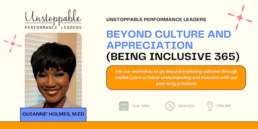 Imagem principal do evento Beyond Culture and Appreciation (Being Inclusive 365)